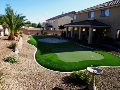 Artificial grass provides a modern appealing look