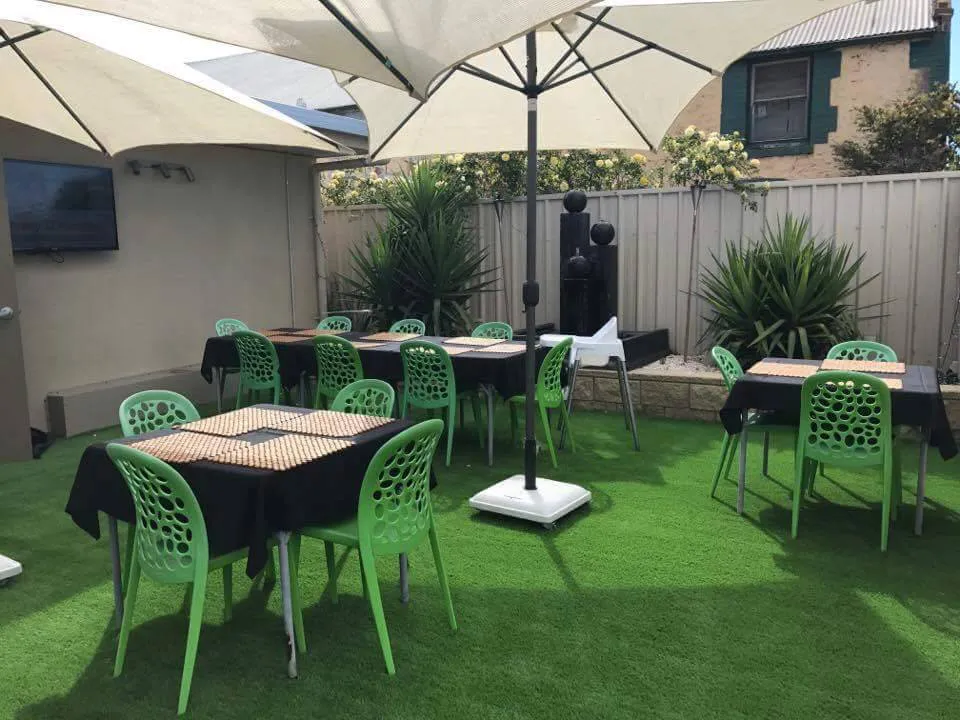 Artificial lawn at Empire Cafe - Next Generation Turf